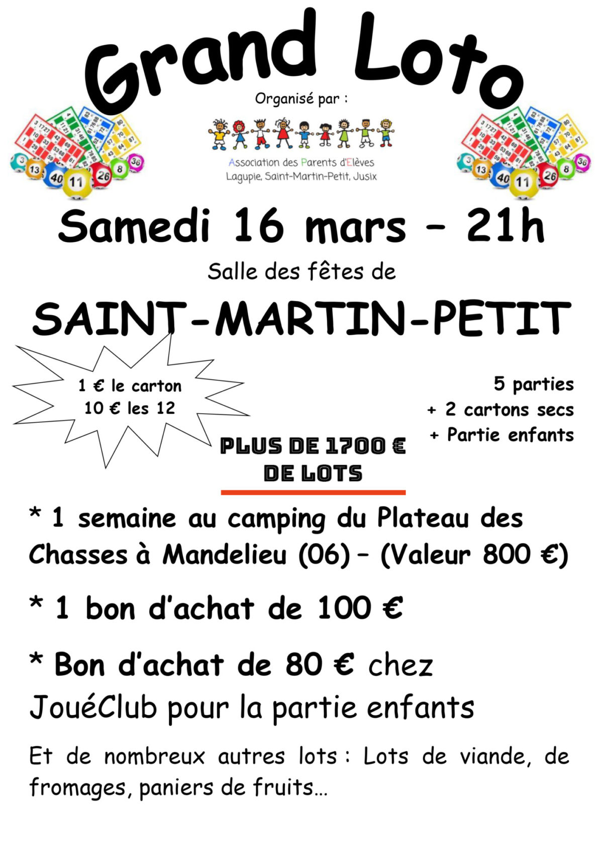 Affiche loto Saint Martin Petit