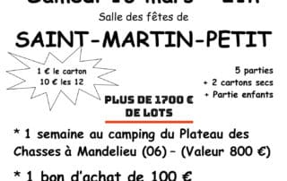 Affiche loto Saint Martin Petit